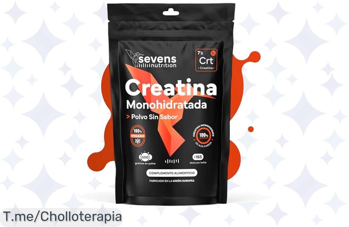 Impulsa tu rendimiento con creatina vegana y sin gluten, disfruta de un descuentazo único en este super chollo y potencia tu energía, ¡compra ya antes que se acabe!
