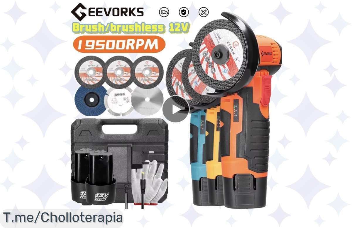 Impulsa tus proyectos con nuestra amoladora angular sin escobillas a un precio loco y 19500rpm, oferta limitada que no puedes dejar escapar. ¡Compra ahora y transforma tu trabajo!