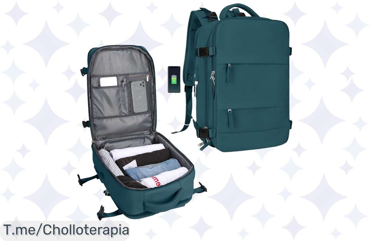 Mochila de viaje antirrobo e impermeable con puerto USB: ¡super chollo que transformará tus aventuras! Compra ahora y no dejes que se agoten esta oferta única.