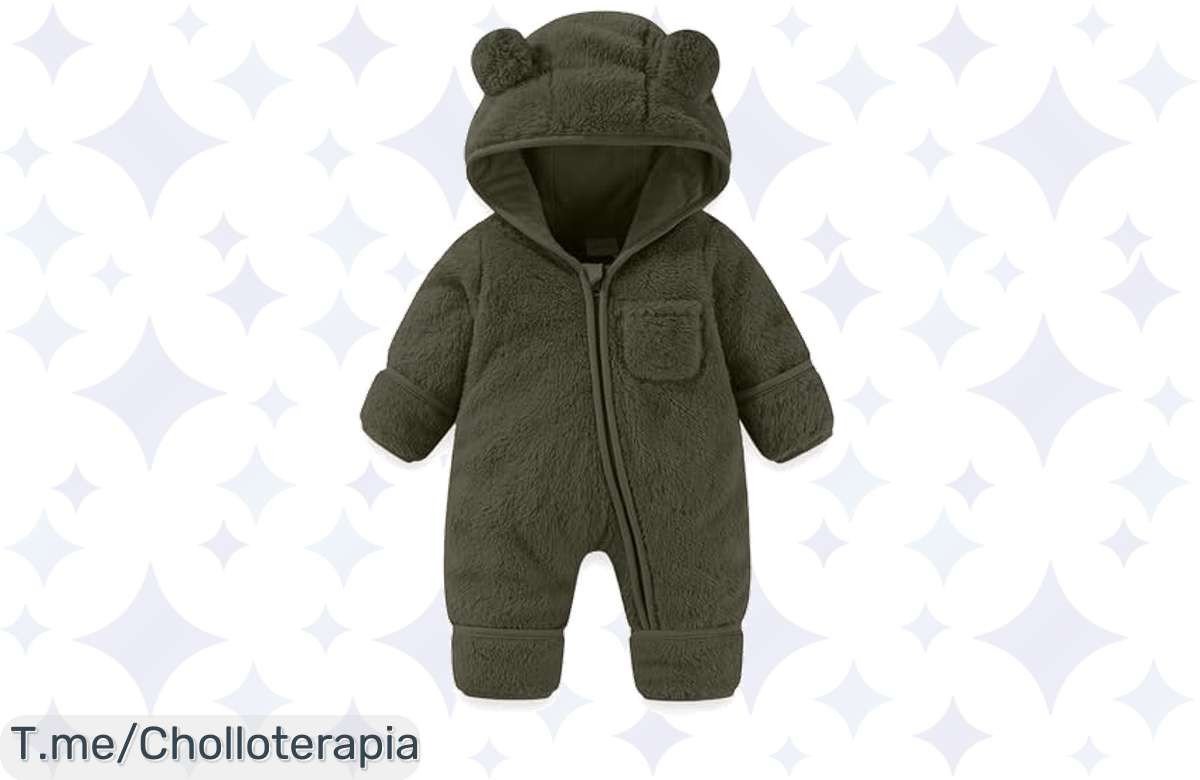 Mono de bebé recién nacido: abrigo súper cálido y adorable a precio loco, ¡ahorra un 50%! No te lo pierdas, oferta limitada, compra ya y haz que tu pequeño brille.