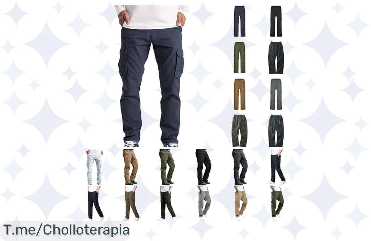 Oferta explosiva en Pantalones Cargo Hombre: ¡30% de descuento con cupón, corre!
