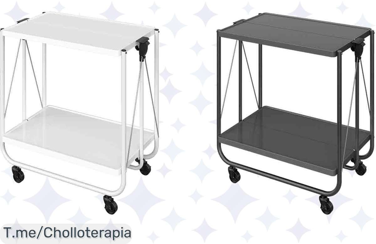 Oferta loca: Carrito auxiliar plegable con 4 ruedas a precio de ganga, ¡no lo dejes pasar!