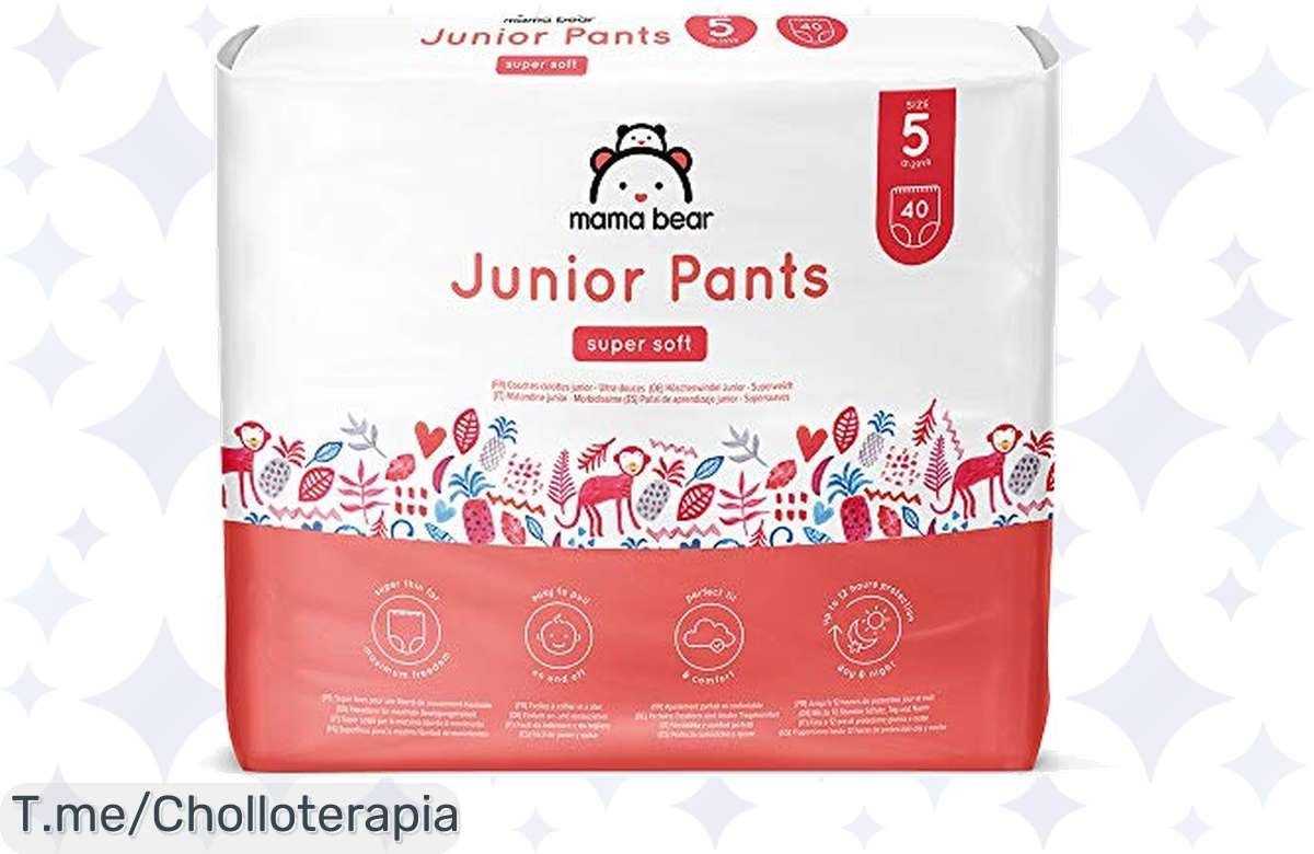 Pañal de aprendizaje Mama Bear: delgado, mono y 12 horas de protección. ¡Aprovecha este ofertón antes que se agote!