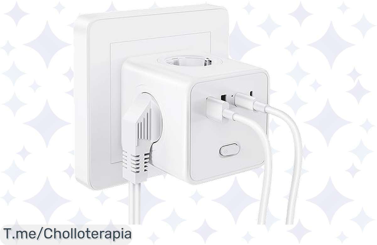 Potencia tu espacio con el Cubo Enchufe USB 8 en 1, ¡el super chollo de 8 tomas que transforma tu hogar! Aprovecha el descuentazo, compra ya antes de que se acabe esta oferta.