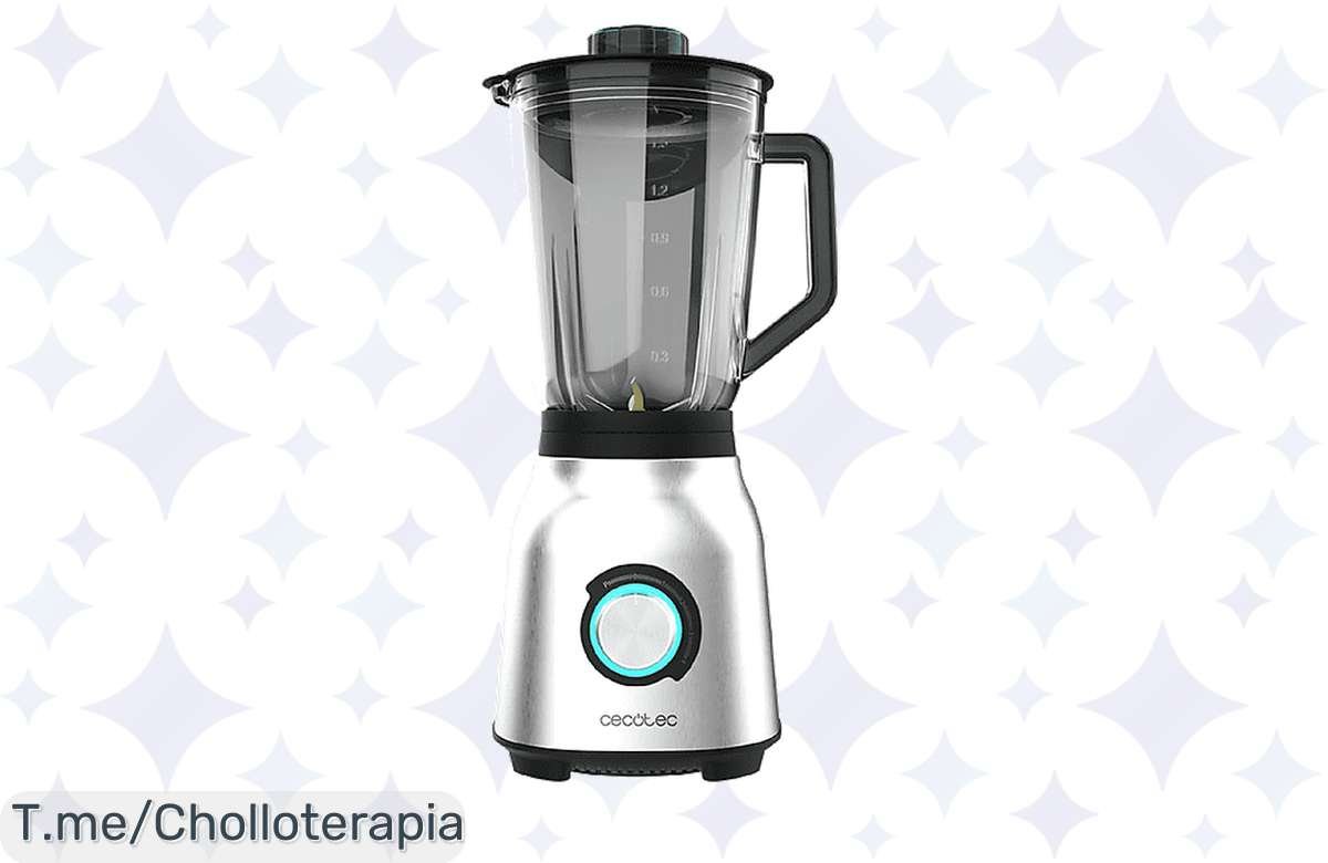 Potencia y diseño en la batidora vaso Cecotec a un precio loco: disfruta smoothies perfectos y transforma tus mañanas. ¡Aprovecha este ofertón y cómprala ya, oferta limitada!