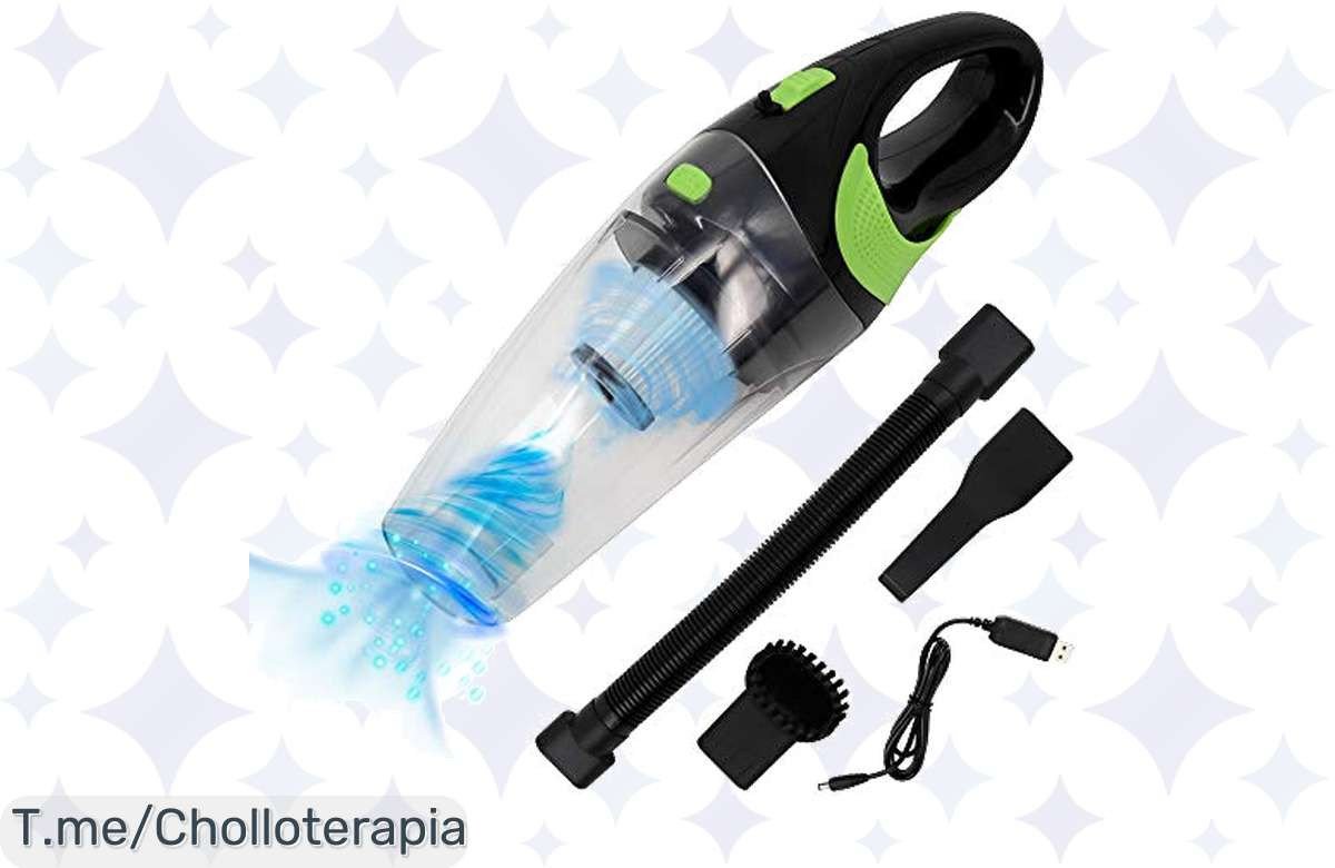 Potente aspirador de mano inalámbrico a precio de ganga: 4000 pa de succión para el hogar y coche. Aprovecha el chollo y transforma tu limpieza, ¡oferta limitada!