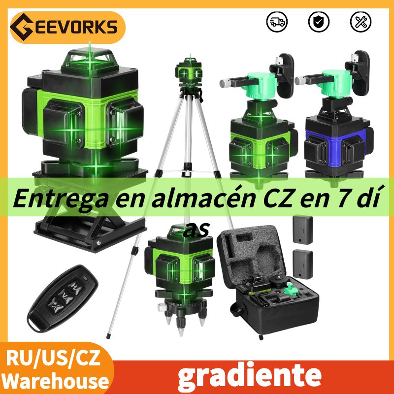 Potente nivel láser 4D con control remoto a precio loco, precisión insuperable para tus proyectos. ¡No dejes pasar este ofertón limitado, actúa ya!