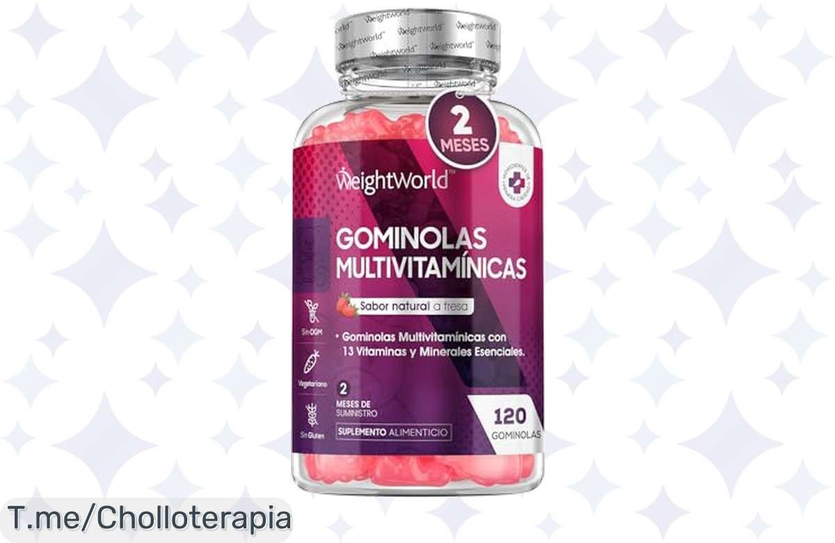 Revitaliza tu vida con estas gominolas de fresa, ¡un super chollo de 13 vitaminas y minerales! Bienestar y energía por 2 meses, oferta limitada. ¡Compra ya y siente la diferencia!