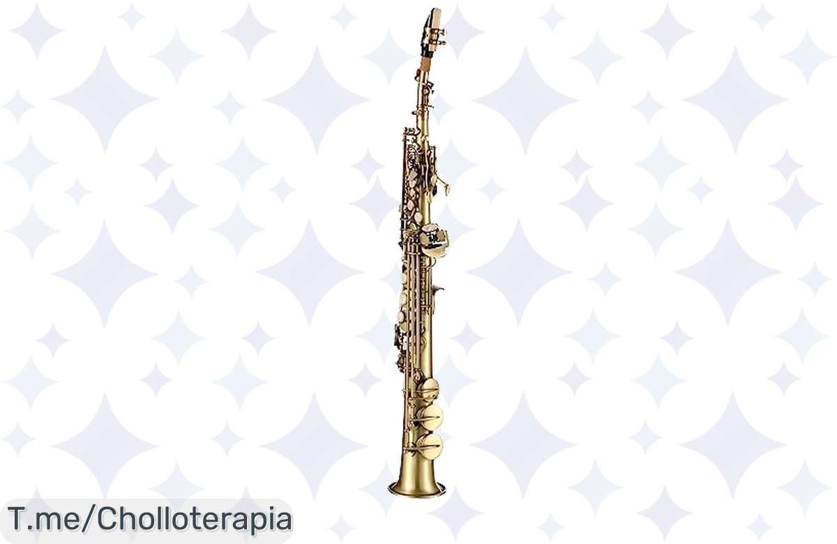 Saxofón soprano Bb de latón top calidad a precio de locura, ¡no te lo pierdas!