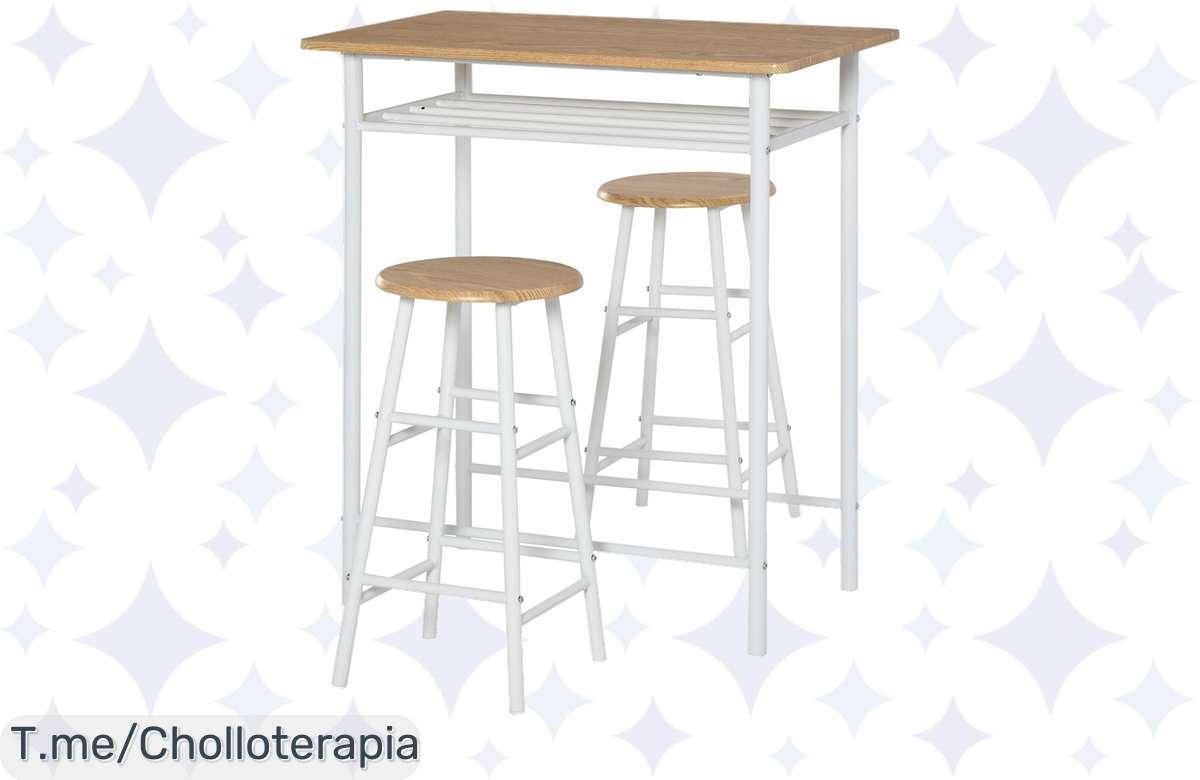 Set de mesa alta con taburetes: ¡aprovecha esta ganga!