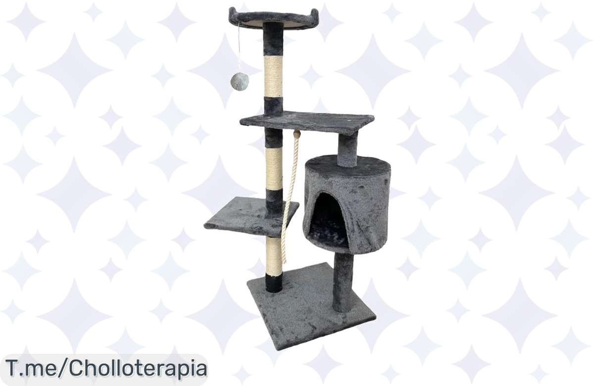 Transforma el juego de tu gato con el árbol rascador COTTECOTA, un super chollo de 115cm con cueva y postes de sisal. ¡No esperes más y aprovecha esta oferta limitada ahora mismo!