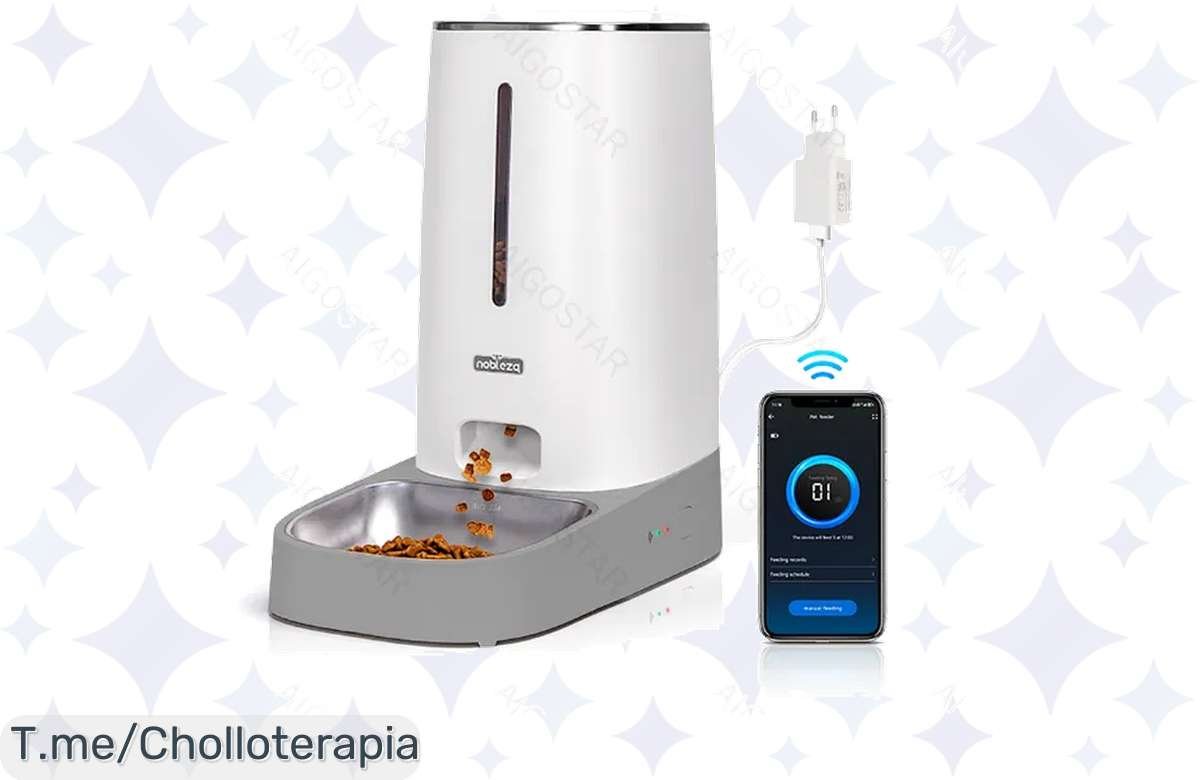 Transforma la rutina de tu mascota: Dispensador de comida Nobleza, ¡libertad y bienestar en cada bocado!