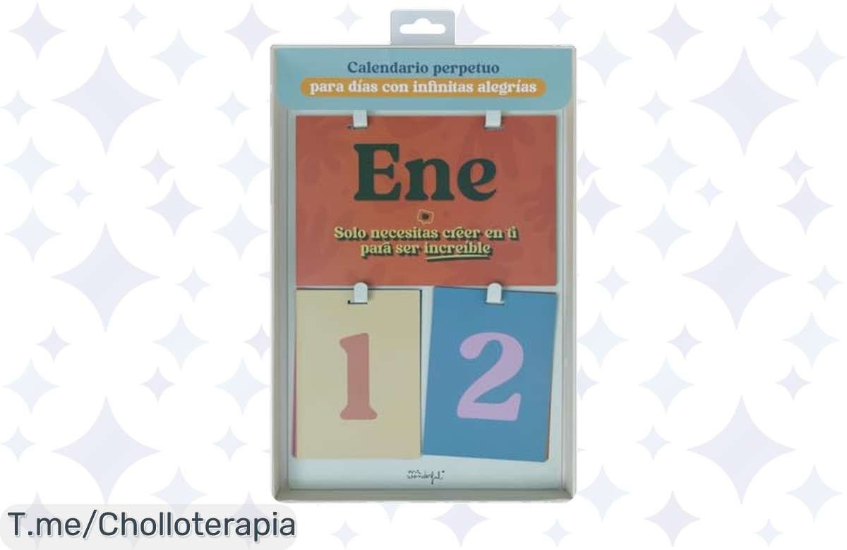 Transforma tu año con el Calendario Perpetuo Mr.Wonderful: Base metálica, frases motivadoras cada mes y tarjetones personalizables a un precio loco, ¡hazte con él antes de que se agote!