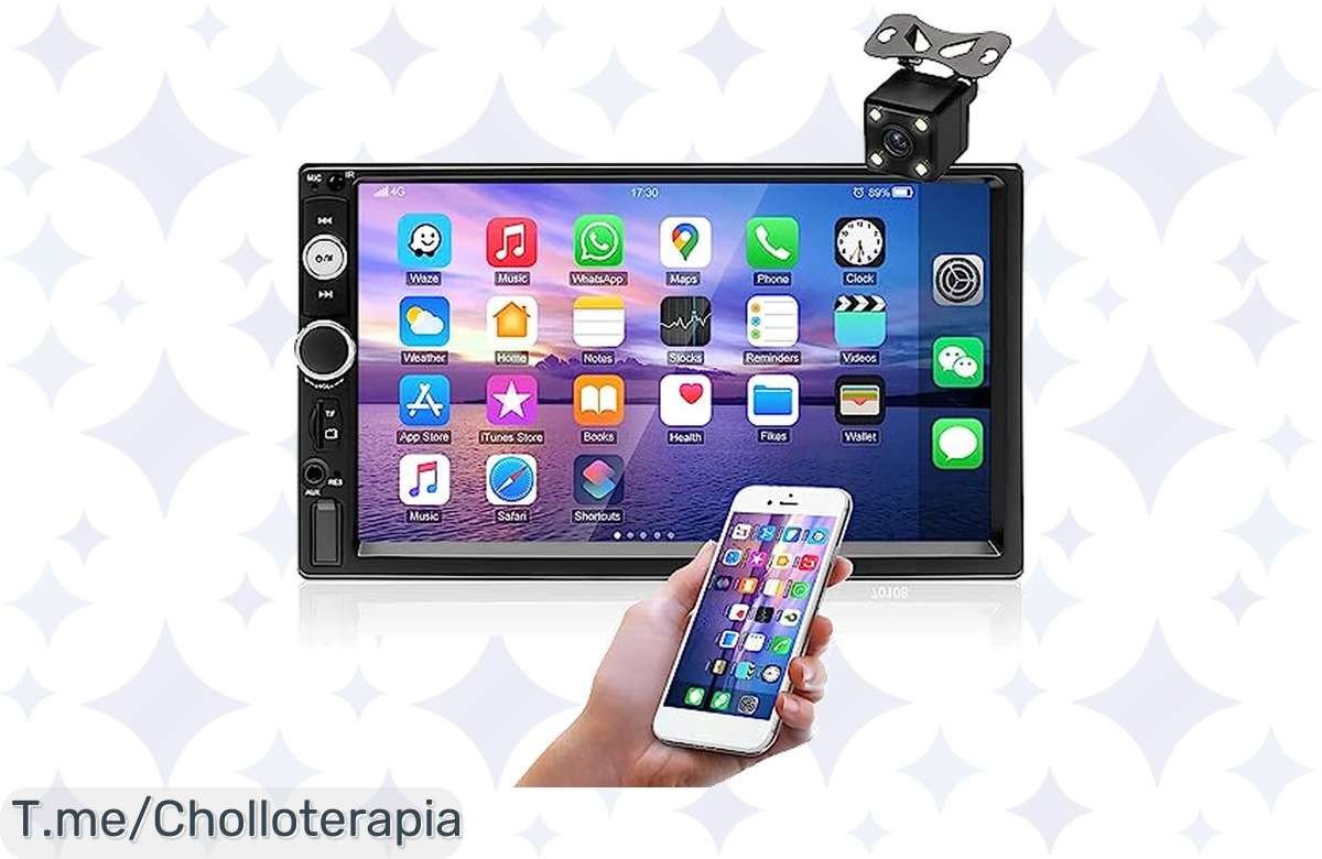 Transforma tu auto con CAMECHO Radio 2 DIN, pantalla táctil de 7”, Bluetooth y más en un super chollo. Aprovecha el descuentazo y actúa ya, ¡oferta única y limitada!
