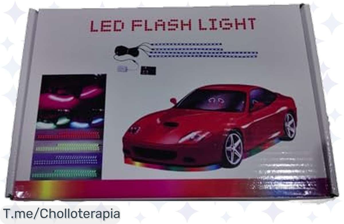 Transforma tu coche con el sistema de luces bajo glow Lychee 7 y dale un look único y divertido a precio loco ¡Aprovecha este ofertón y compra ya antes de que se agote!