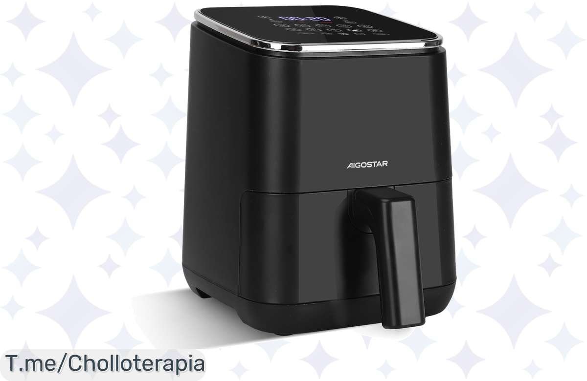 Transforma tu cocina con la AIGOSTAR Freidora de Aire Táctil LED, un super chollo con 8 programas; disfruta comidas saludables sin culpa. ¡Compra ya este ofertón limitado!