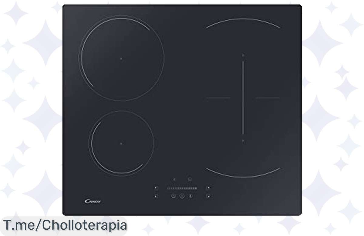 Transforma tu cocina hoy con la Candy CTP64SC/E1, una placa de inducción sin marco que acelera tus recetas y asegura tu hogar. ¡No te pierdas este super chollo limitado!
