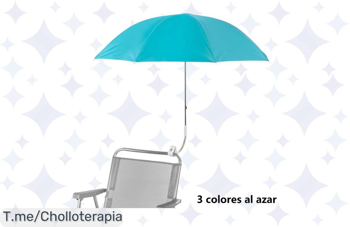 Transforma tu día de playa con nuestra sombrilla para silla: máxima protección al instante y un super chollo que no podrás dejar pasar. ¡Compra ya y disfruta sin preocupaciones!