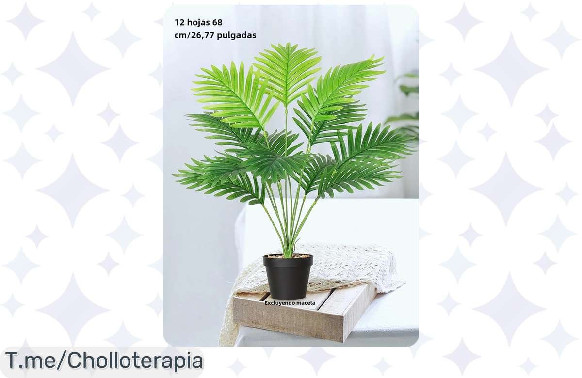 Transforma tu espacio con nuestra palmera artificial a precio loco, ideal para cualquier rincón. ¡Aprovecha este ofertón y añade un toque tropical antes de que se agote!