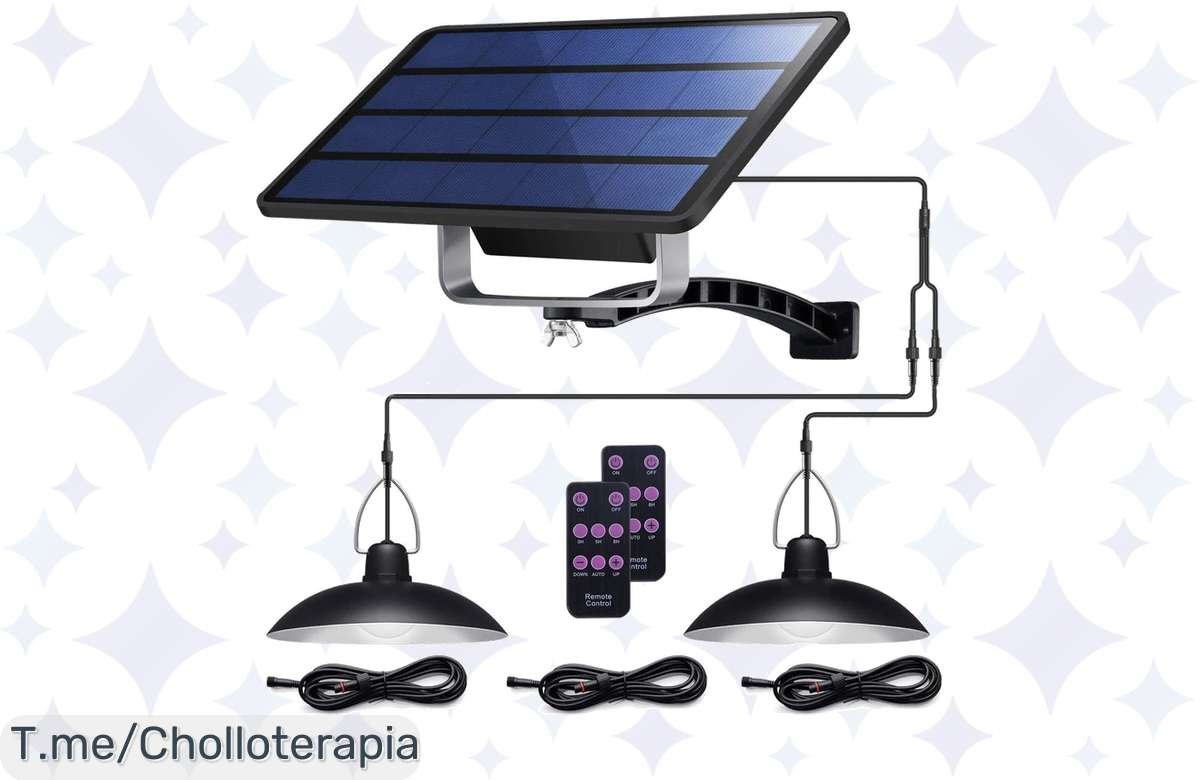 Transforma tu espacio exterior con luces colgantes solares mejoradas, impermeables y automáticas. ¡Aprovecha este ofertón increíble y haz brillar tu hogar ahora mismo!
