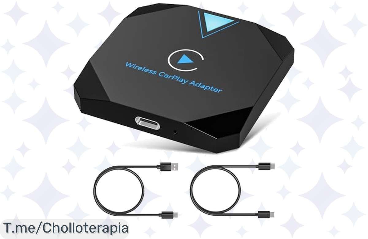 Transforma tu experiencia al volante con el adaptador Carplay inalámbrico, fácil de instalar y compatible con casi todos los coches desde 2017, ¡aprovecha este ofertón hoy mismo!