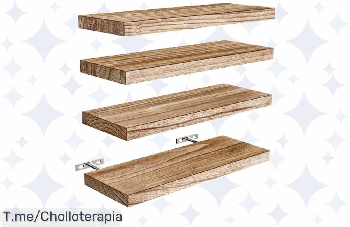 Transforma tu hogar con Pipishell: ¡4 estantes de madera elegantes a un precio loco! Aprovecha este ofertón y asegura el tuyo antes de que se agote. ¡Actúa ya!