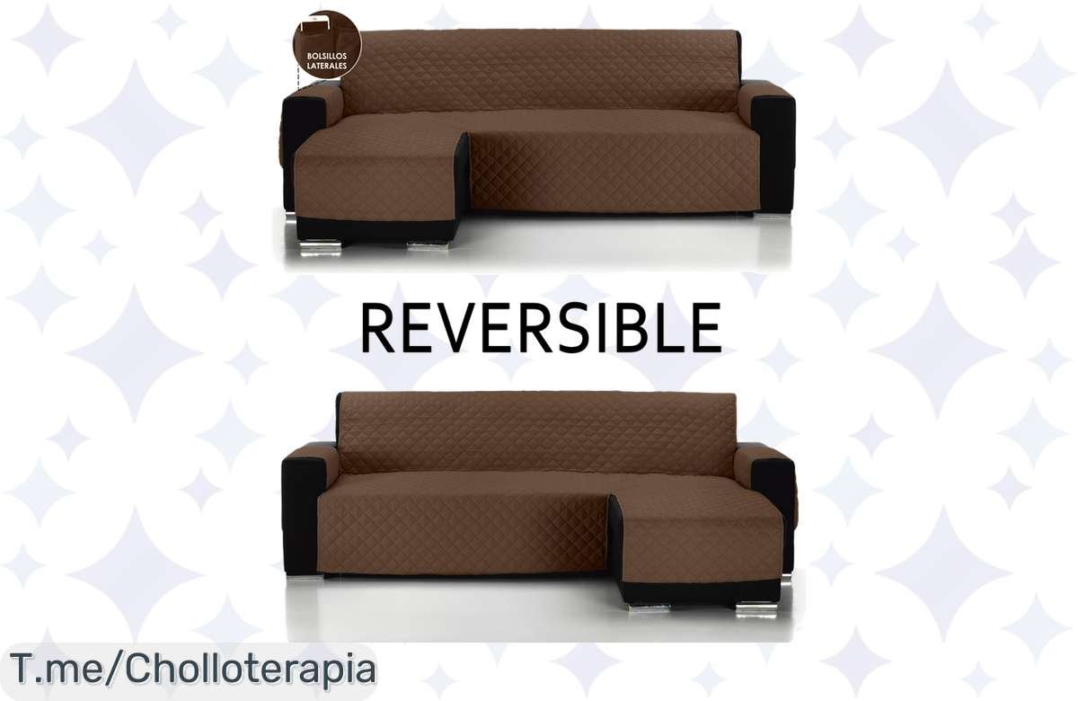 Transforma tu hogar con el Cubre Sofá Chaise Longue Reversible ALMERITEX 2000 a un precio loco, fácil de limpiar y acolchado. ¡Aprovecha este ofertón antes de que se acabe!