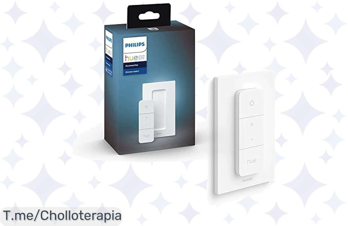 Transforma tu hogar con el Dimmer Switch de Philips Hue, controla tu luz a distancia y disfruta de esta oferta limitada a un precio loco. ¡Actúa ya y no te quedes sin el tuyo!
