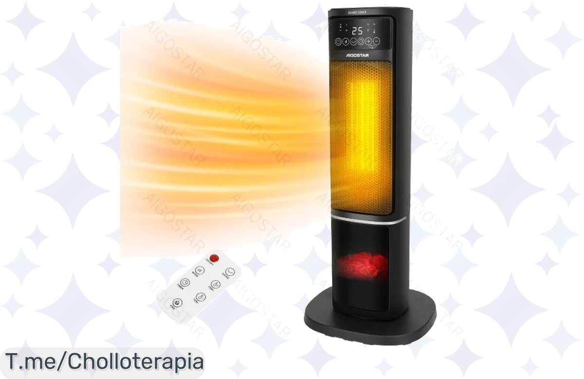 Transforma tu hogar con el calefactor Aigostar Ayden: chimenea 3D y 2000W de calidez. ¡Aprovecha este super chollo antes de que se agote, el invierno ya llegó!