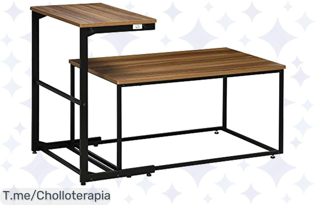 Transforma tu hogar con este set de 2 mesas de centro industriales a un precio loco, perfectas para cualquier rincón. Oferta limitada, ¡no te lo pierdas!