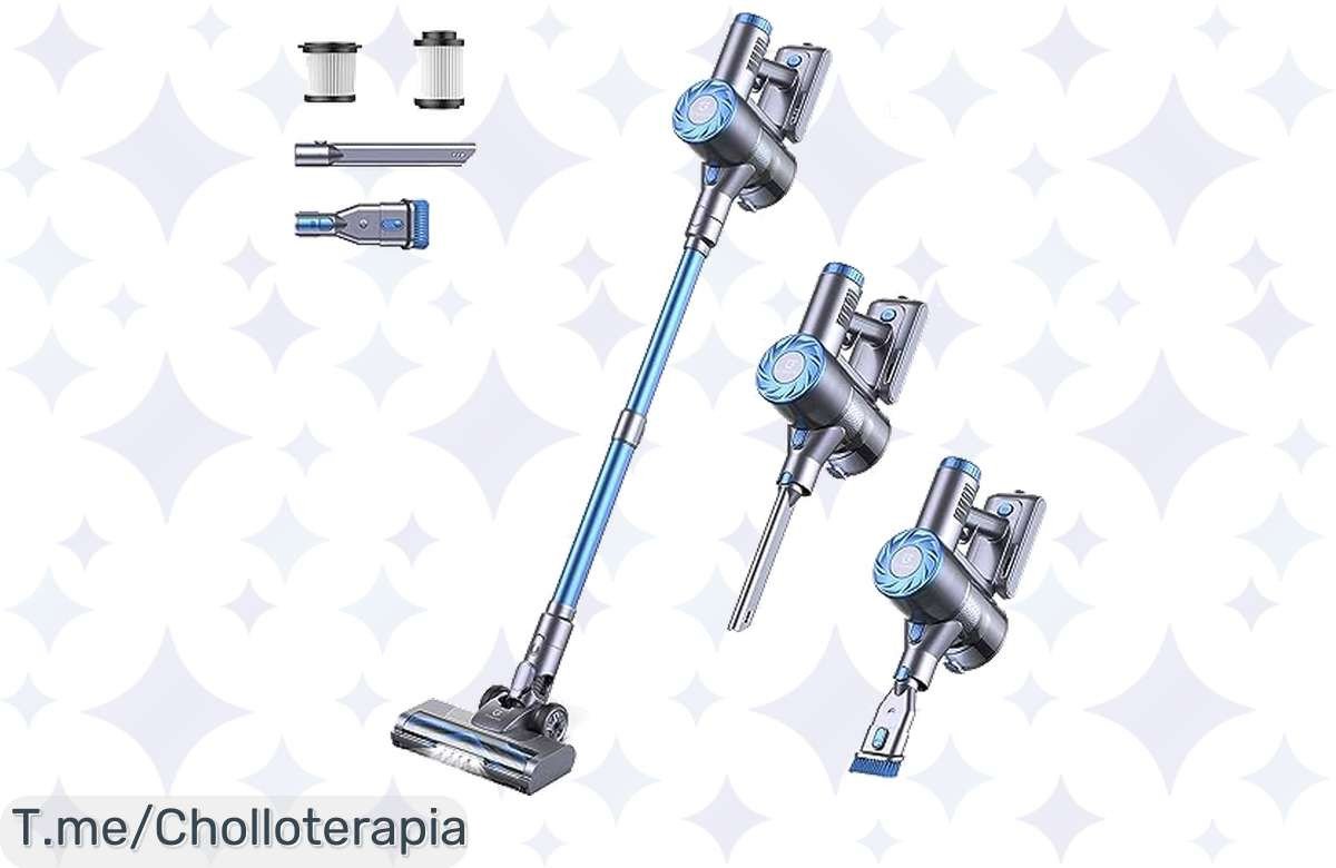Transforma tu hogar con la Greenote aspiradora inalámbrica de 21000 Pa: un super chollo que elimina polvo y pelos de mascotas. ¡Aprovecha esta oferta única y compra ahora!