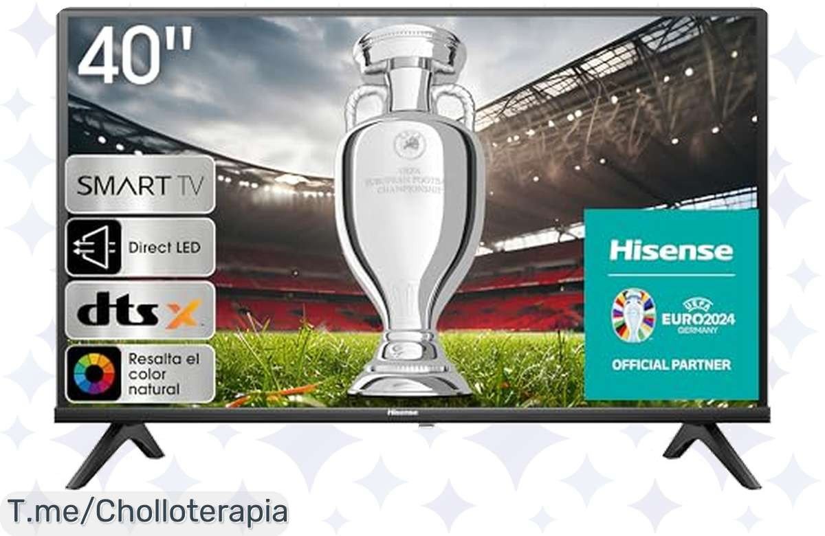 Transforma tu hogar con la Hisense TV 40A4K: calidad de cine con Natural Colour Enhancer y DTS Virtual X, ¡super chollo a precio loco por tiempo limitado!
