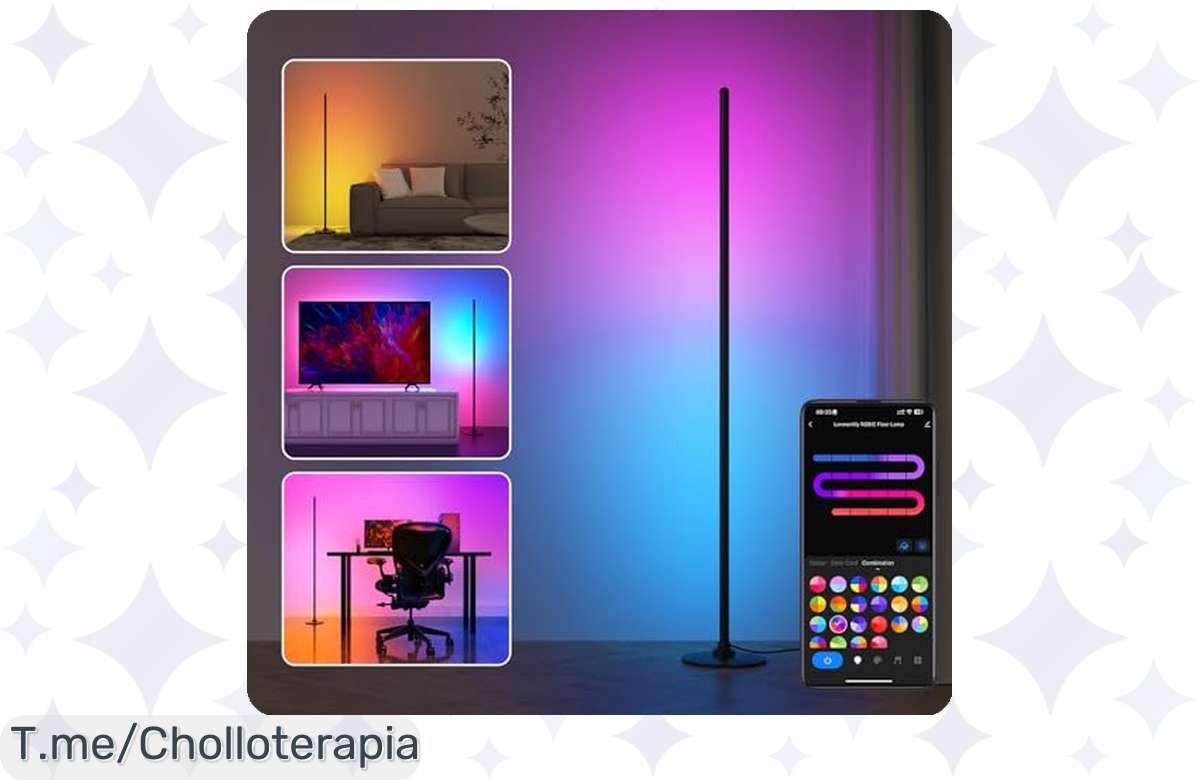Transforma tu hogar con la Lámpara de Pie LED Lanmonlily, 16 millones de colores y ritmo musical, ¡ofertón de locura! Aprovecha este super chollo y compra ya antes de que se agote.