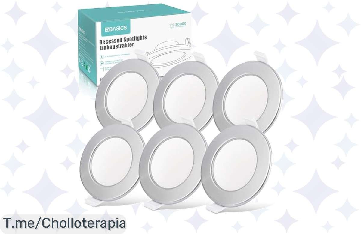 Transforma tu hogar con nuestro juego de empotrables LED 6pack a un precio de locura y disfruta de un éclairage cálido e impermeable. ¡No dejes pasar este ofertón limitado y compra ya!