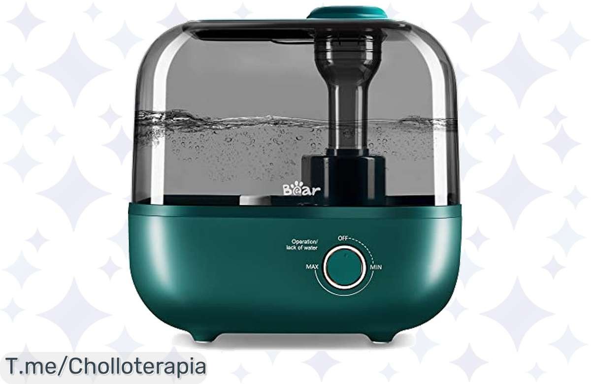 Transforma tu hogar en un oasis con el humidificador BEAR de 5L, ¡35 horas de frescura silenciosa te esperan! No te lo pierdas, ¡consíguelo ya antes de que se agote!