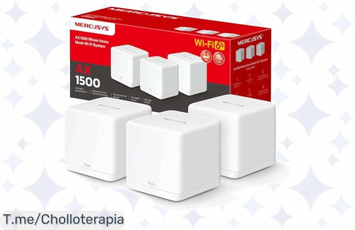 Transforma tu hogar en un paraíso WiFi con el MERCUSYS Halo H1500X: cobertura impresionante y conexión para 150 dispositivos. ¡Aprovecha este ofertón antes de que se agote!