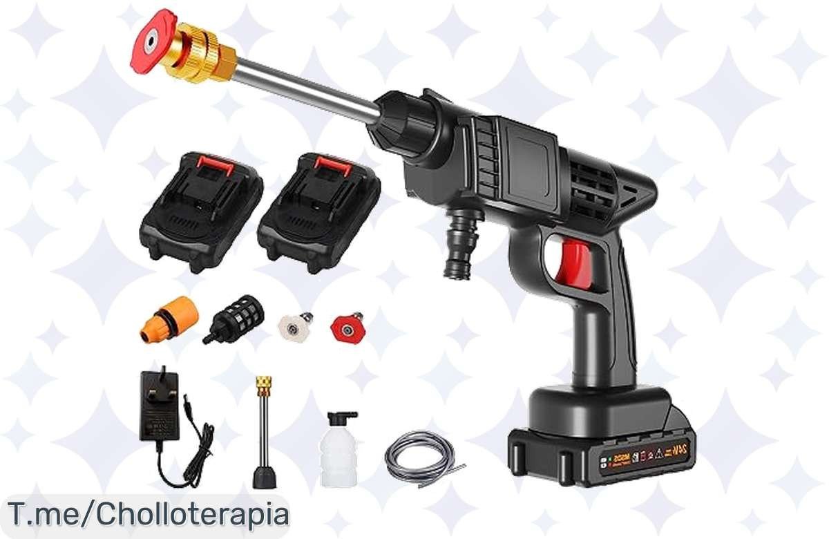 Transforma tu limpieza en un juego con el limpiador inalámbrico de alta presión, super chollo con un motor potente y sin sobrecalentamientos. ¡Cómpralo ya antes que se agote!