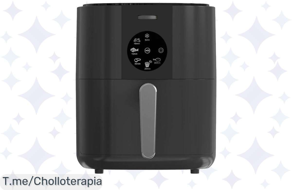 Transforma tus comidas con la Freidora de Aire 5.5/7 Litros: cocina sin aceite, disfruta de 8 programas y aprovecha este ofertón único antes de que se agote.