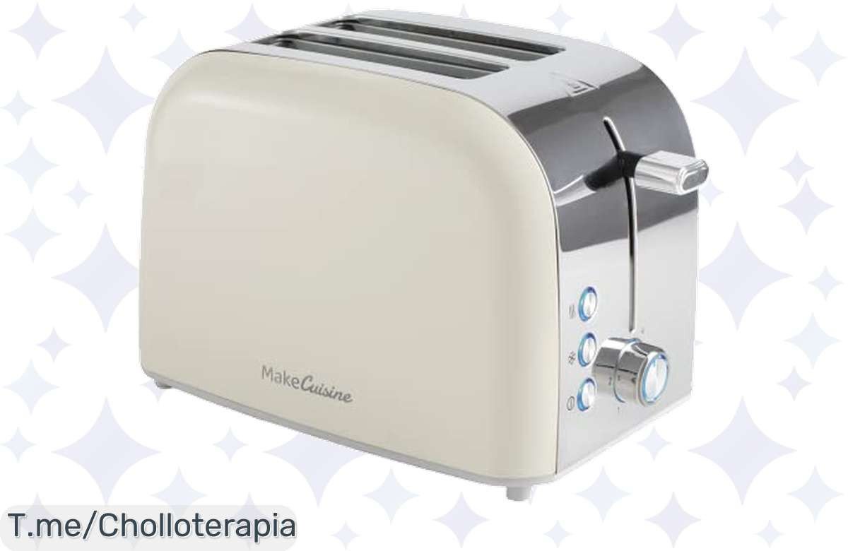 Transforma tus desayunos con la Tostadora Vintage Retro: tu aliada para tostar, recalentar y descongelar al instante. ¡Aprovecha este ofertón y no te quedes sin ella!