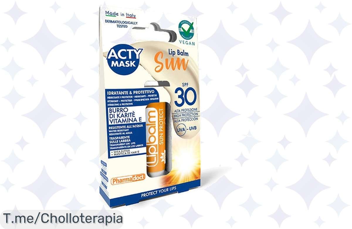 Transforma tus labios con el bálsamo Acty Mask, hidratación intensa y protección solar al mejor precio loco. Oferta limitada, compra ya y deslumbra tu sonrisa irresistiblemente.