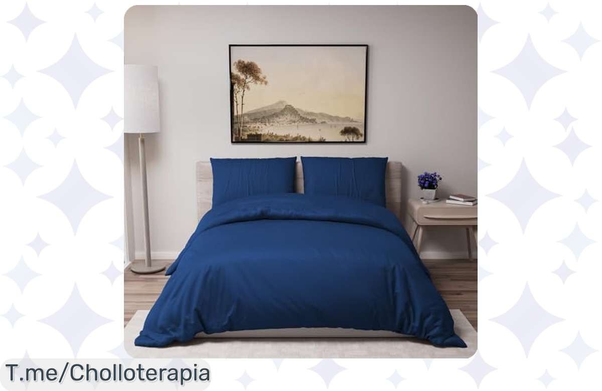 Transforma tus noches con nuestra funda nórdica de 240×220 cm en azul oscuro, un super chollo que ofrecerá confort y estilo. ¡Aprovecha este ofertón antes de que se acabe!
