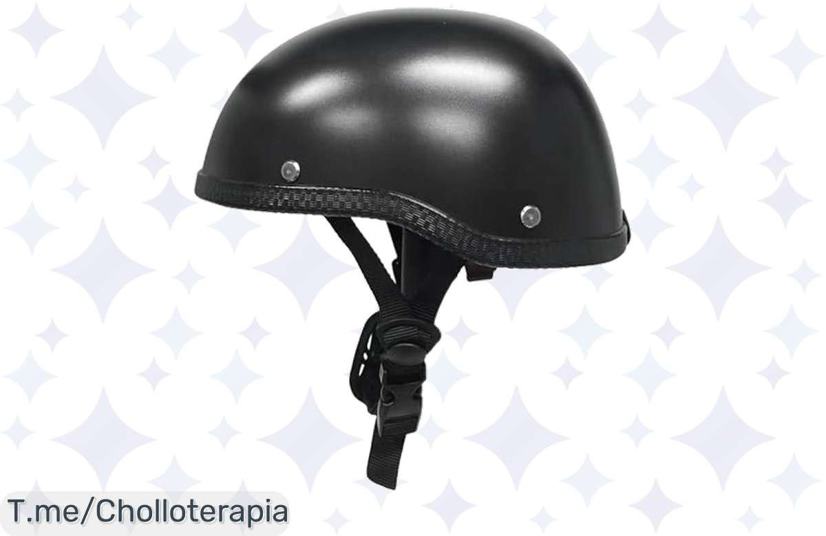 Transforma tus paseos en moto con el casco semijet VISLONE negro mate, ¡ofertón único con protección total y estilo moderno! ¡Aprovecha este precio loco antes que se agote!