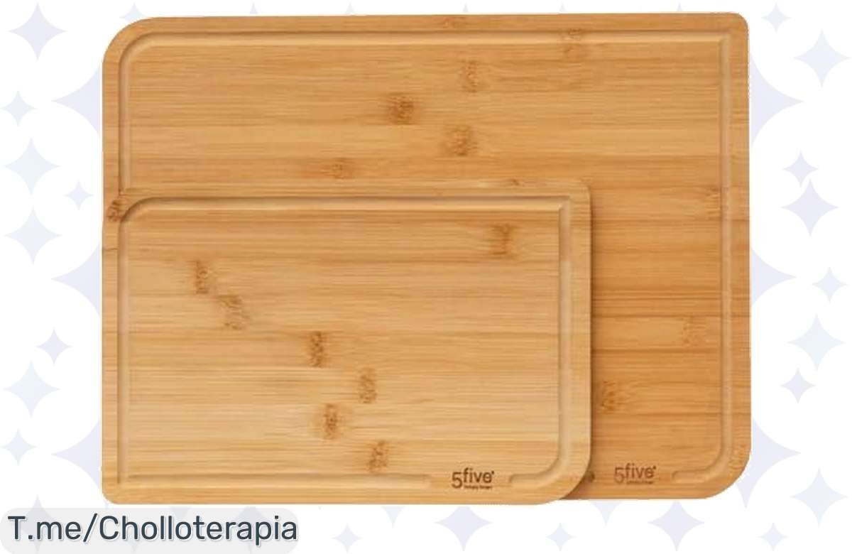 Tu cocina merece lo mejor: ¡Dos tablas de cortar de bambú a precio de risa!