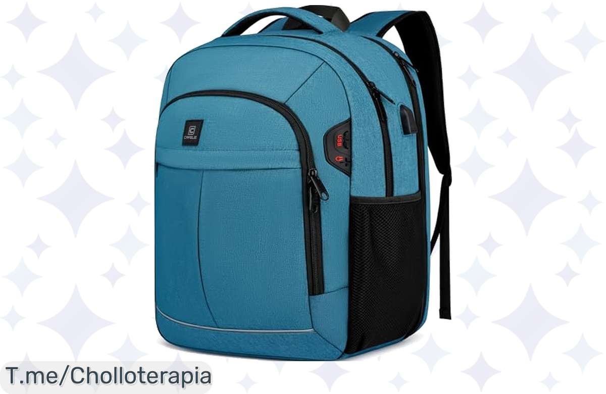 ¡Aprovecha la mochila Cafele: 20 bolsillos y seguridad antirrobo a un precio irrepetible!