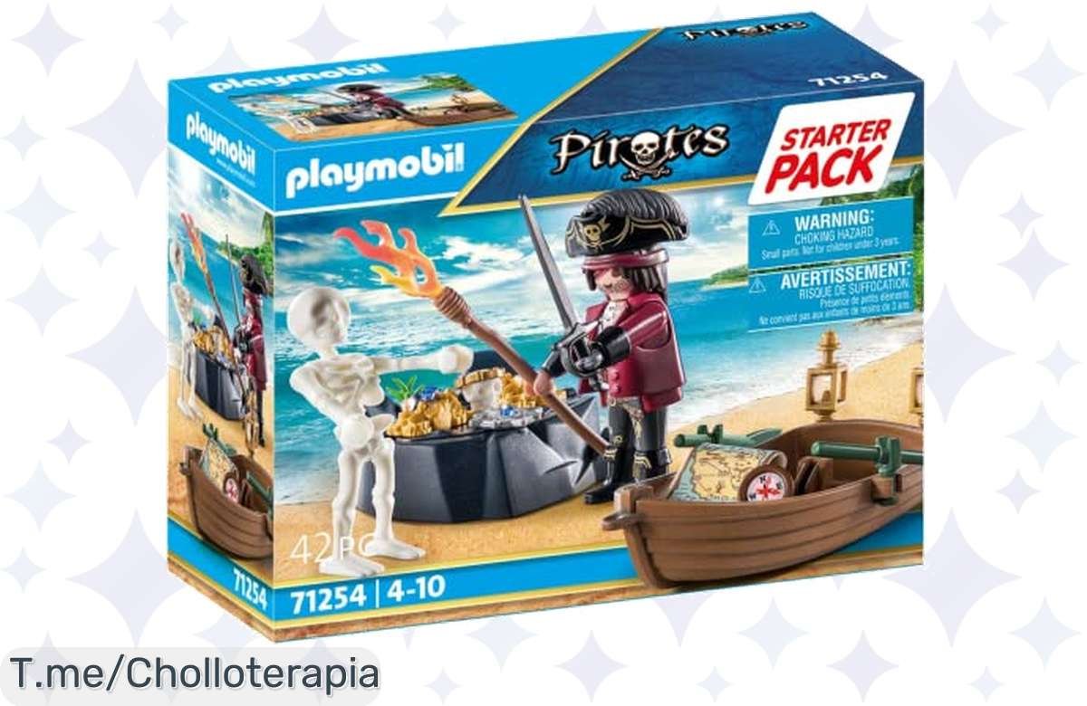 ¡Atrapa el PLAYMOBIL Starter Pack Pirata antes de que zarpe sin ti!