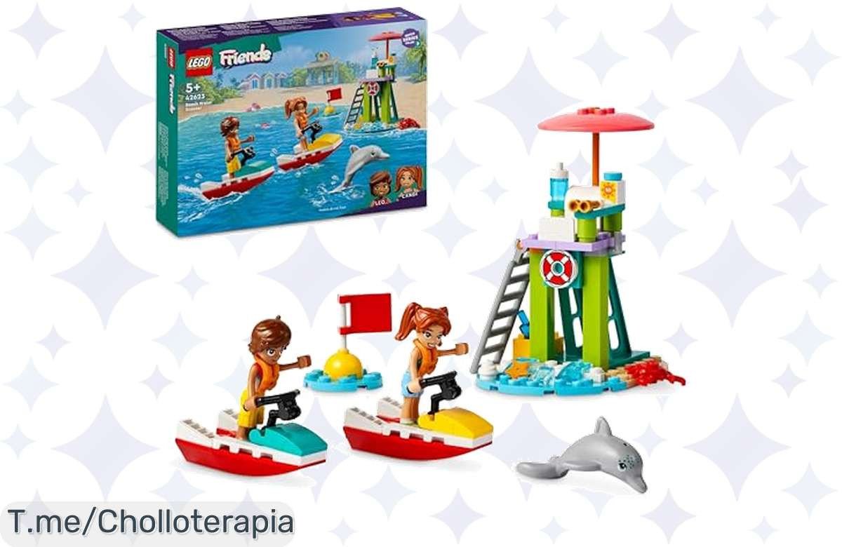 ¡Aventura playera con LEGO Friends: motos acuáticas y diversión garantizada!
