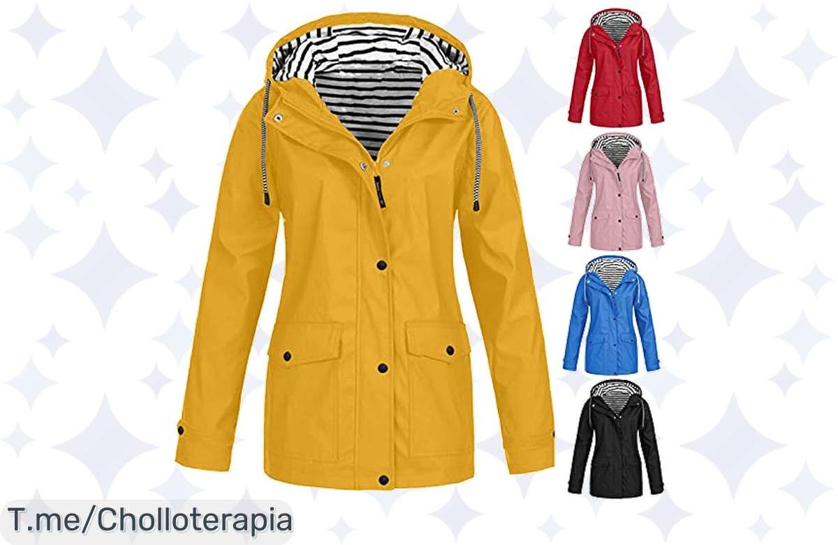 ¡Cortavientos Impermeable de Mujer en Oferón: 50% de Descuento con Cupón!