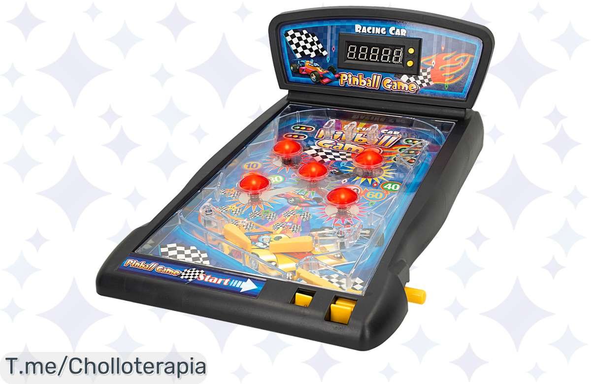 ¡El pinball que tus peques amarán! Luz, sonido y diversión sin fin. ¡No te lo pierdas!