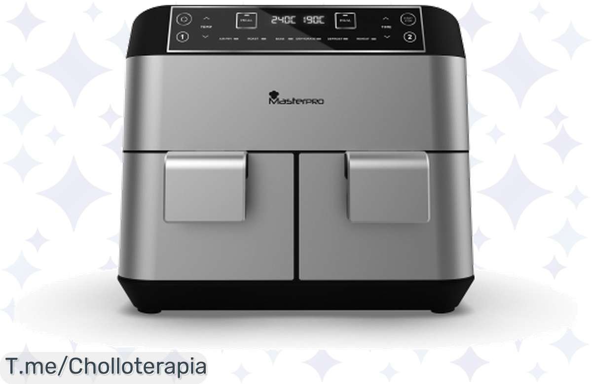 ¡Freidora de Aire Masterpro POWER DUO a Precio Risa! 7.6 L y Cero Aceite