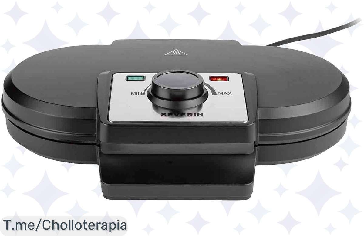 ¡Gofres caseros en minutos con la super gofrera doble de 1200W!